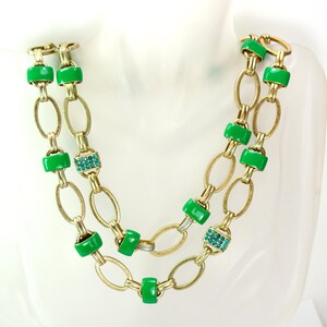 Coldwater Creek Chain Necklace, Enamel Link Necklace