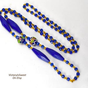 Art Deco Czech Glass Venetian Wedding Bead Necklace Vintage