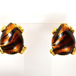Ton Pascal Paris Earrings Clip On Vintage France Jewelry French