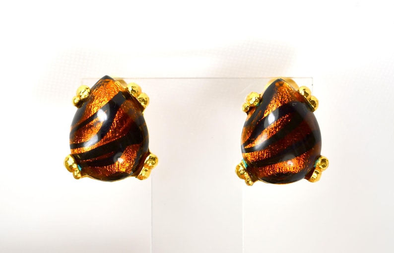 Ton Pascal Paris Earrings Clip On Vintage France Jewelry French