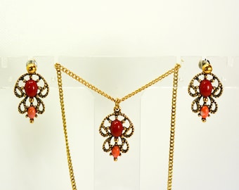 Vintage Avon Jewelry Necklace Earrings Victorian Style Victoryissweet