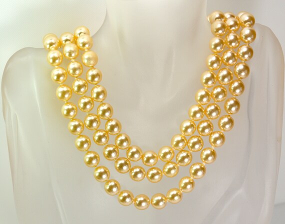 Kenneth Jay Lane KJL Logo Necklace Multi Strand C… - image 3