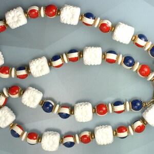 Hobé Bicentennial Patriotic Necklace 1976, Red White & Blue, USA Patriotic Jewelry
