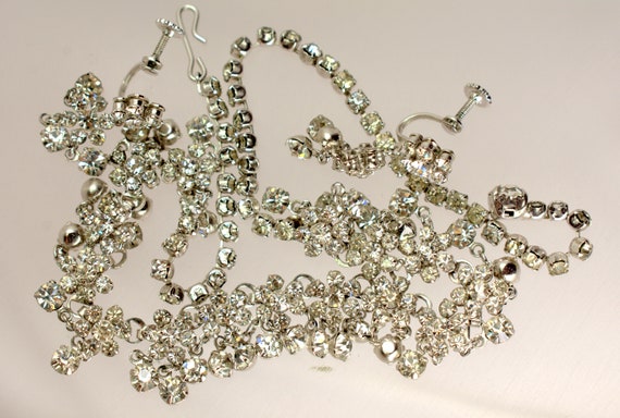 Vintage Crystal Rhinestone Jewelry Choker Collar … - image 8