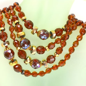Antique Art Deco Glass Bead Necklace Flapper, Made in Germany
