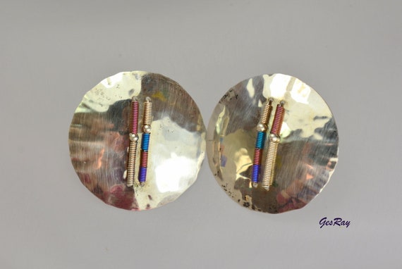 Holly Yashi Post Earrings, Hammered Earrings, Han
