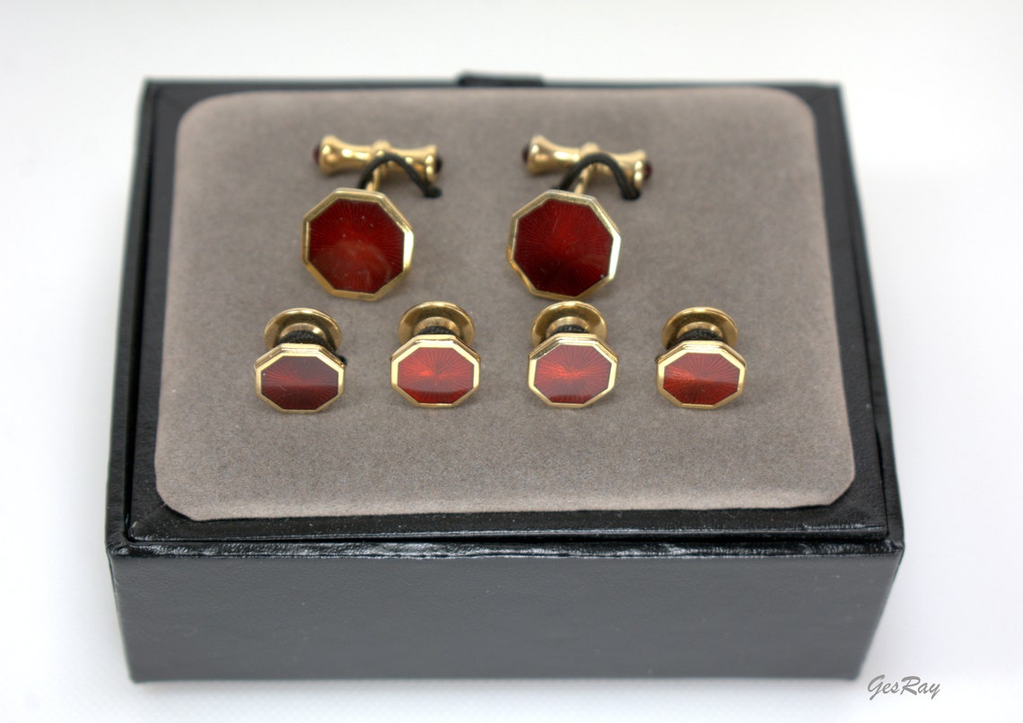 Vintage Jos. A. Bank Cufflink & Stud Set Mid Century Men Etsy