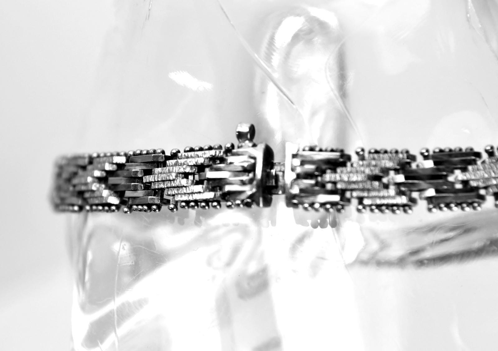 P.R. Ex 925 ITALY Bracelet Sterling Silver Italian Riccio Chain