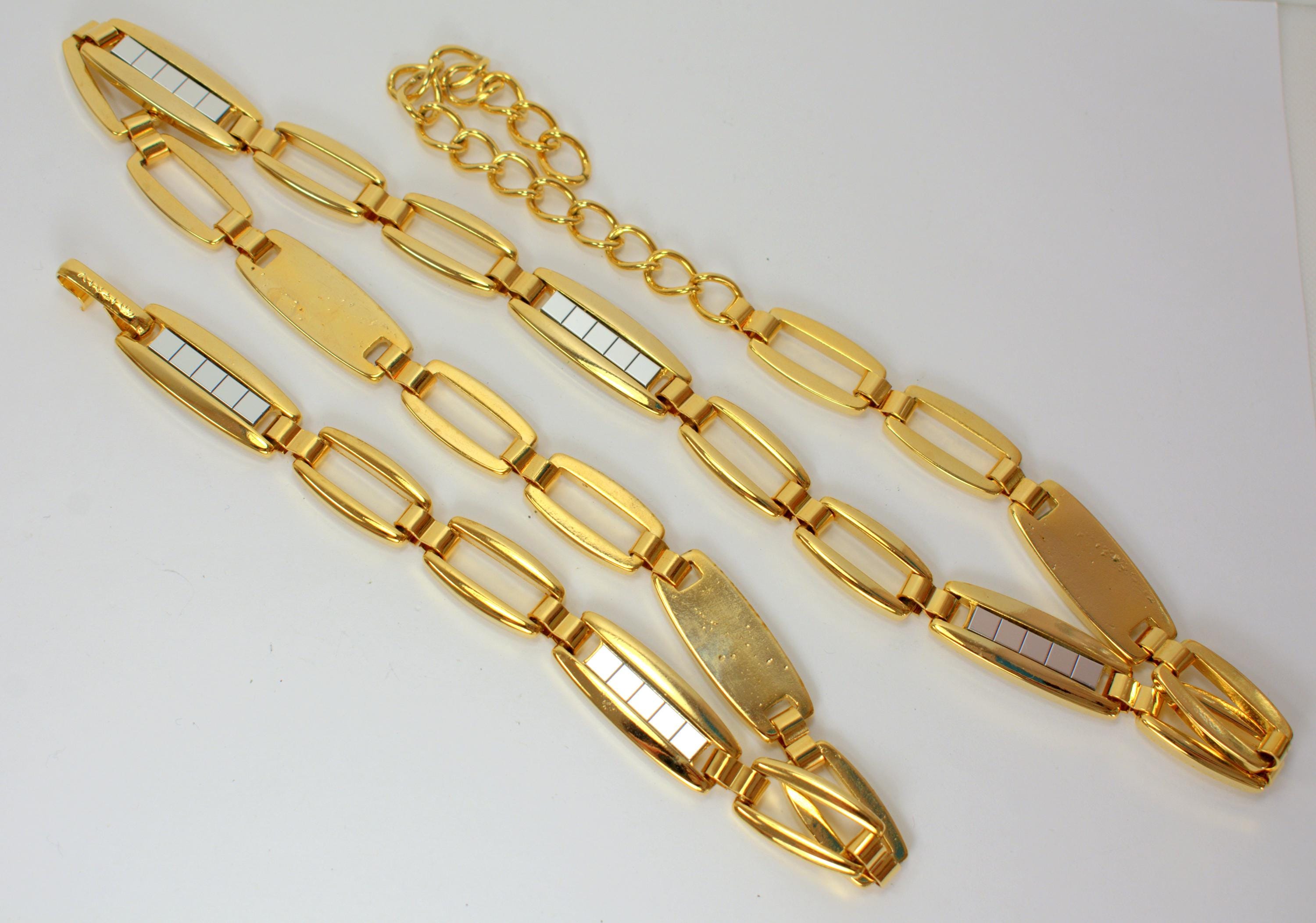 Vintage Italian Gold Tone Chain Belt 1970s 1980s, Designer 