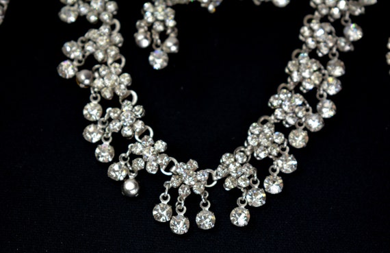 Vintage Crystal Rhinestone Jewelry Choker Collar … - image 7