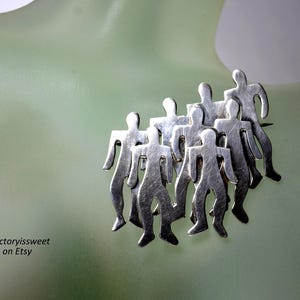 Modernist Sterling Silver Brooch: Brutalist Sculptural Pin, TAXCO Mexico