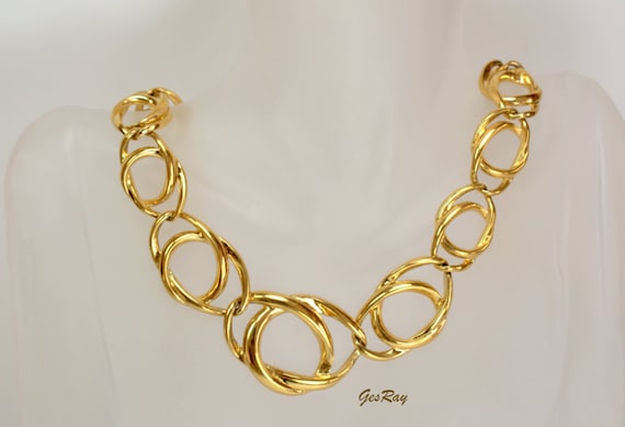 Vintage Trifari Choker Collar Necklace Statement … - image 1