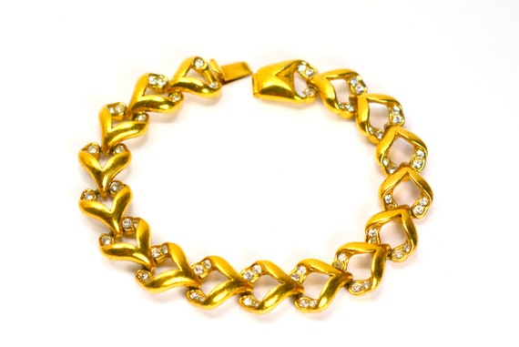 Attwood And Sawyer Gold Plated Link Bracelet Stat… - image 1