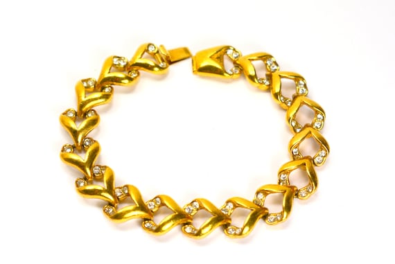 Attwood And Sawyer Gold Plated Link Bracelet Stat… - image 1