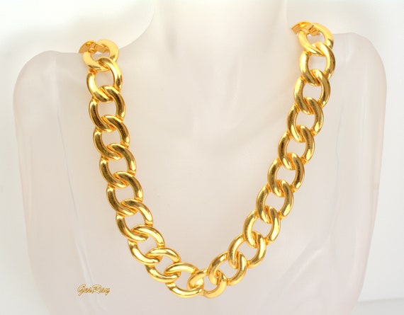 Napier Chunky Chain Necklace Gold Plated Vintage … - image 4