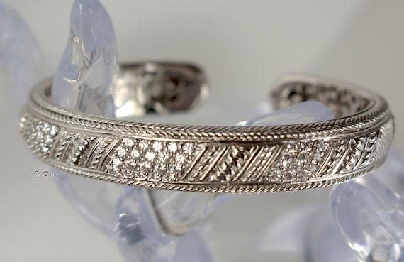 Judith ripka 2024 hinged cuff bracelet