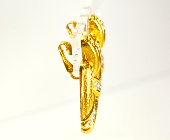 Statement Doorknocker Earrings Drop Dangle Vintag… - image 5