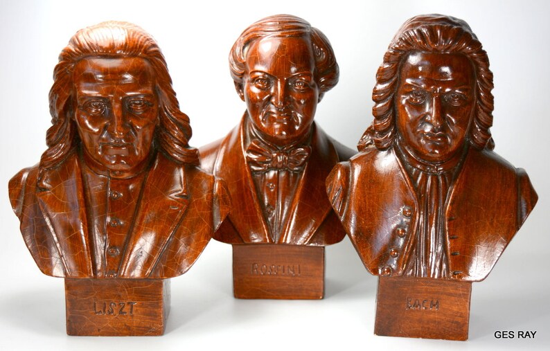 Busts of Composers List Bach Rossini MADE IN ITALY Library Etsy