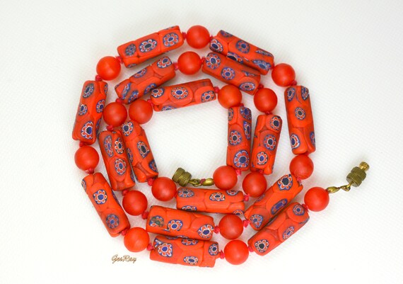 Antique Old Venetian Red Old African Trade Beads … - image 4