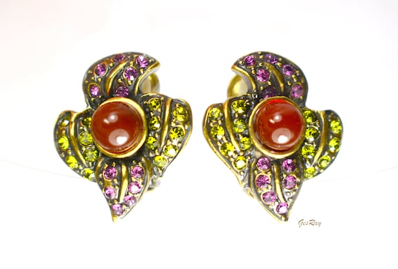 Vintage Tiffany + Co 18k Flame Design .70ct Ruby Clip Back Non Pierced  Earrings - petersuchyjewelers