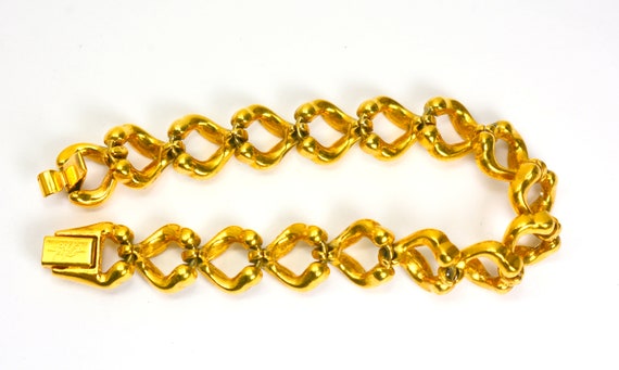 Attwood And Sawyer Gold Plated Link Bracelet Stat… - image 2
