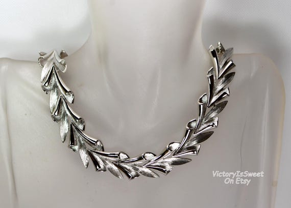 Statement Boucher Silver Link Collar Necklace Cho… - image 7