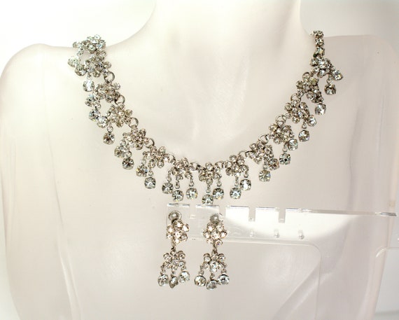 Vintage Crystal Rhinestone Jewelry Choker Collar … - image 4