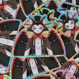 Hotel Husk 3 Inch Glitter Sticker