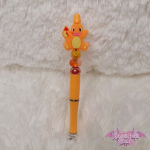 Fire Lizard Beaded Pen