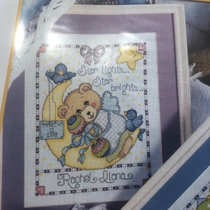 Star Light Star Bright completed cross stitch