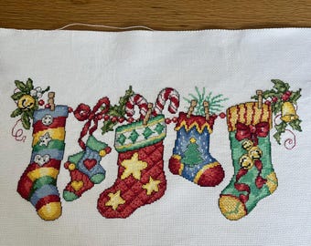 Christmas completed cross stitch