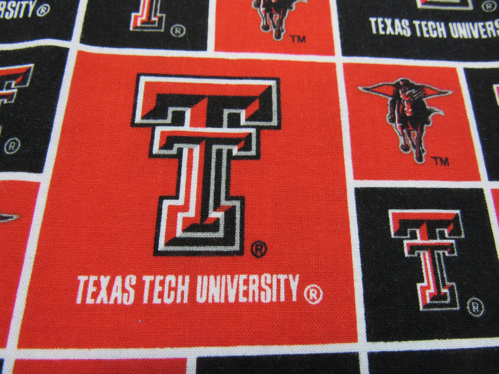 8 of a yard of Texas Tech print cotton fabric Etsy