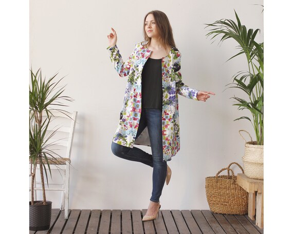floral coat womens