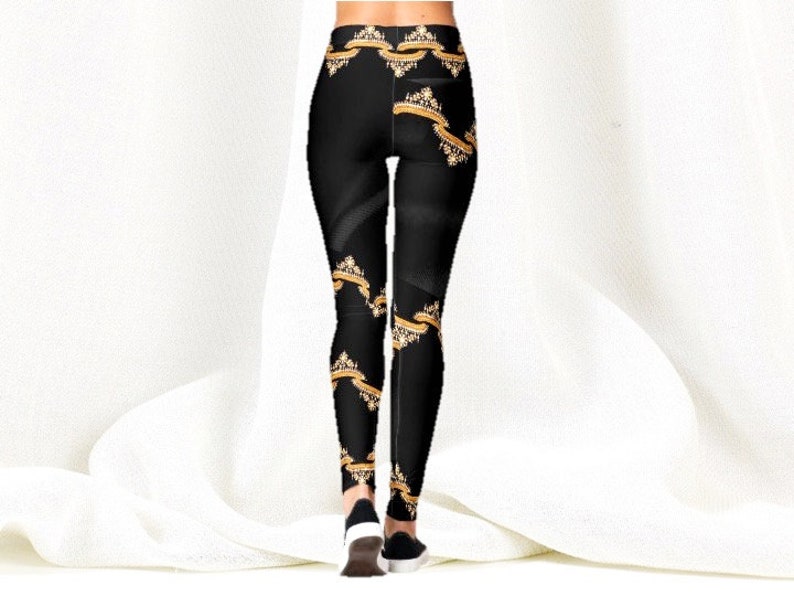 Ethnic gym pants Boho Yoga pants From Aritkrti. Indian yoga leggings for women Dance leggings