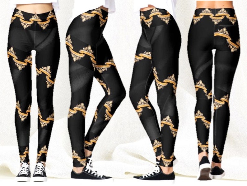 Ethnic gym pants Boho Yoga pants From Aritkrti. Indian yoga leggings for women Dance leggings