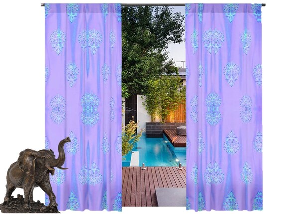Mauve Or Lavender Bedroom Or Living Room Drapes Indian Etsy