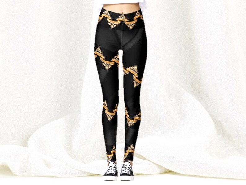 Ethnic gym pants Boho Yoga pants From Aritkrti. Indian yoga leggings for women Dance leggings