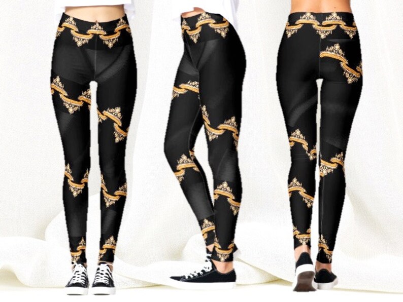 Ethnic gym pants Boho Yoga pants From Aritkrti. Indian yoga leggings for women Dance leggings
