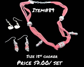 SPECIAL7.00 dollar handmade jewelry set earring and necklace set