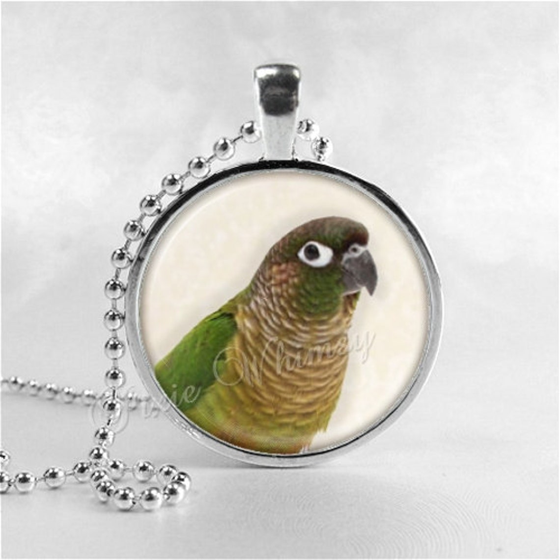 GREEN CHEEK CONURE Necklace Parrot Necklace Green Cheeked Etsy