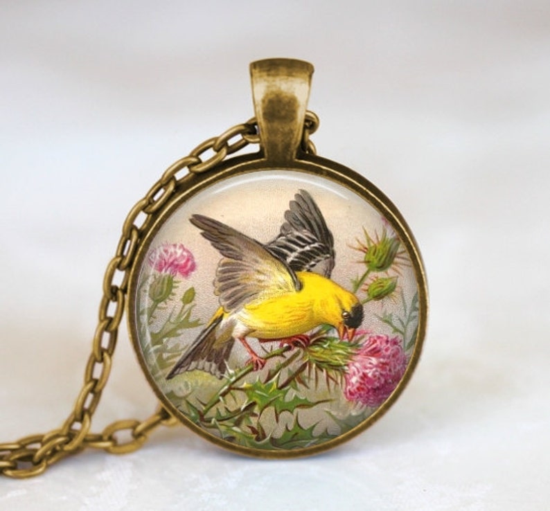 Acrylic Goldfinch Bird KeyChain Ring For Women Wallet Pendant Jewelry Gift Charm