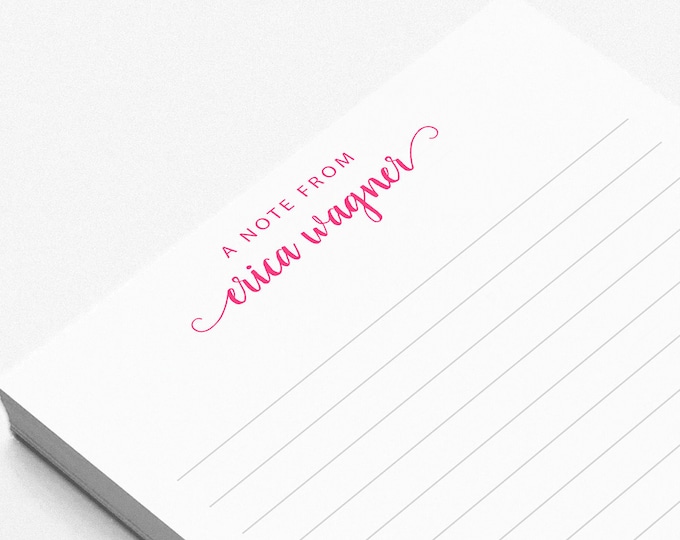 Script Notepad for Her Personalized Notepads Stationery Gifts for Women ...