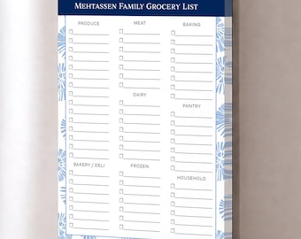 Personalized Grocery List Notepad, Fridge Shopping List, Custom Design Your Own (50 Sheets)