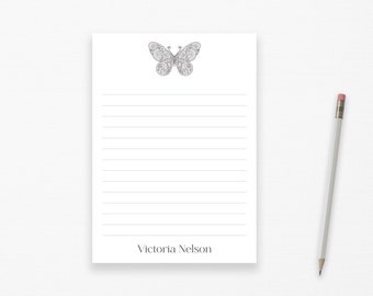 Personalized Butterfly Notepad - Butterfly Notepad - Personalized ...
