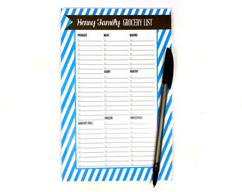 Personalized Grocery List Pad - Design your own - Magnet Included
