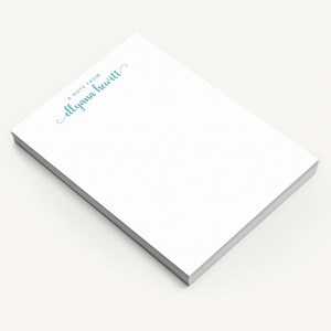 A blank white note pad with the text "A Note from Allyanna Heart" printed on it.