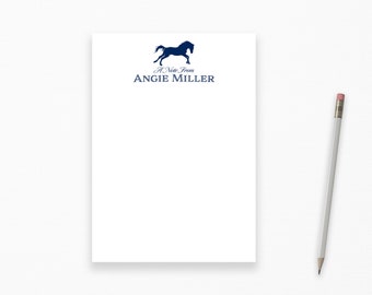 Personalized Notepad, A Note From Horse Theme Notepad, Horse Notepad, Equestrian Stationery, Custom Horse Lover Gift