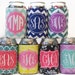 monogram can cozie • personalized can cozy • monogrammed can holder • personalised can coolers 