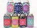 monogram can cozie • personalized can cozy • monogrammed can holder • personalised can coolers 