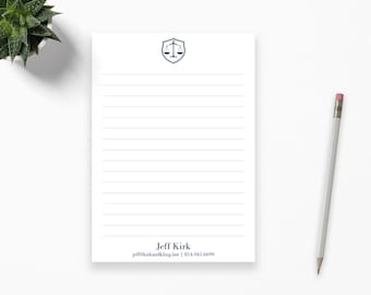 Scales of Justice Notepad: Personalized Attorney Gift